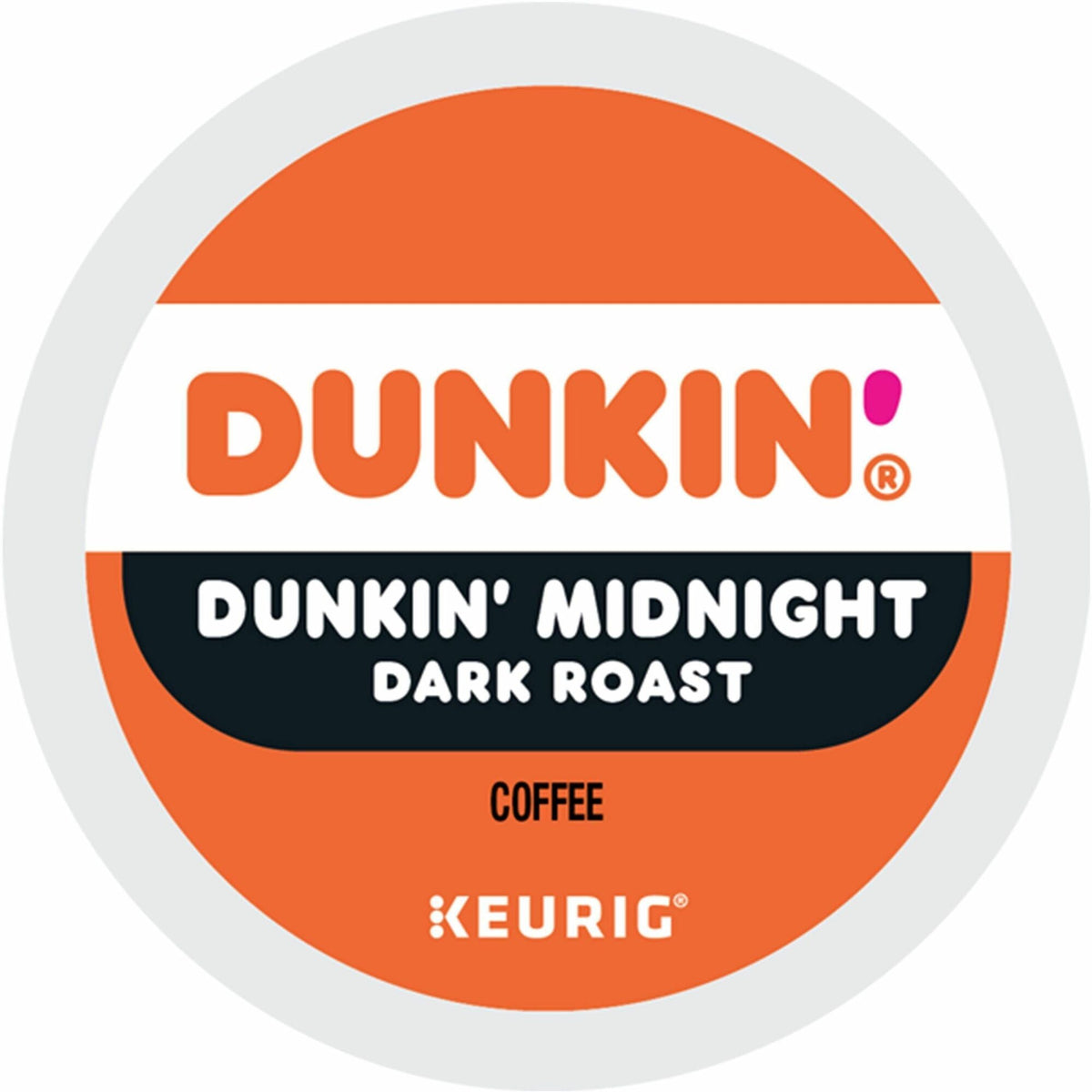 Dunkin’® K-Cup Midnight Coffee - Compatible with Keurig Brewer - Dark - 0.3 oz Per Box - 22