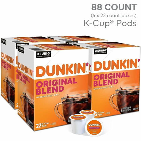 Dunkin’® K-Cup Original Blend Coffee - Compatible with Keurig Brewer - Medium - 0.3 oz Per Box - 22