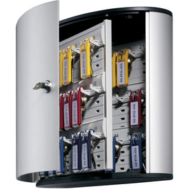 DURABLE 36 Key Brushed Aluminum Cabinet - Secure Storage Solution - Boxes &