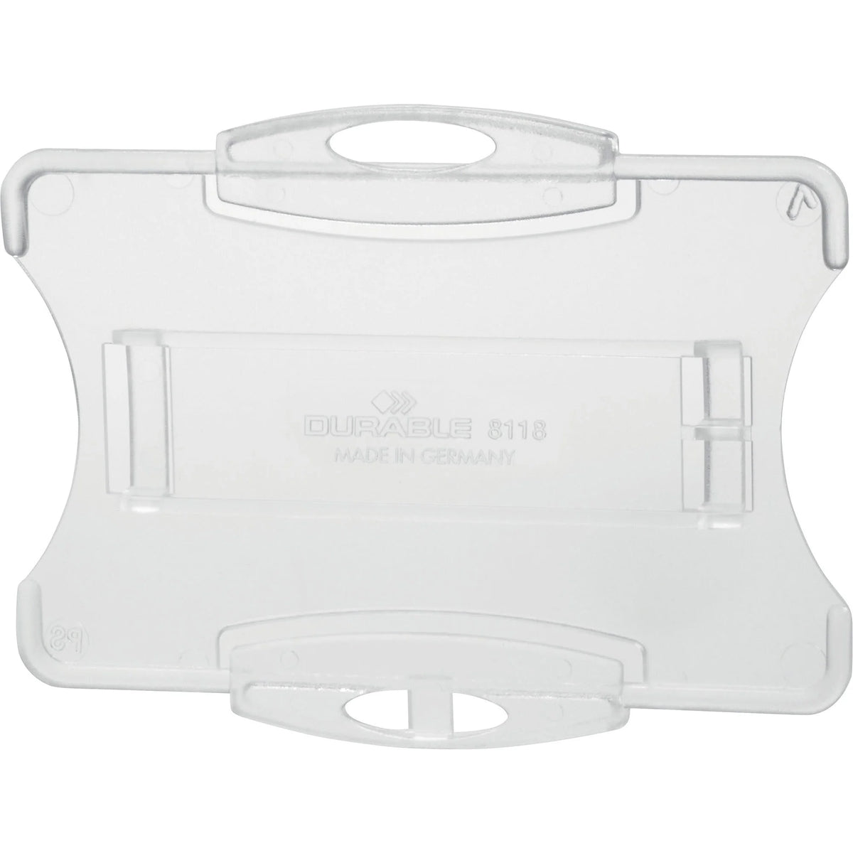 DURABLE 8011/8118 ID Card Holder - Clear Polystyrene - 3.35’’ x 2.13’’ - 10/Box - Badges & Supplies