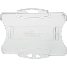DURABLE 8011/8118 ID Card Holder - Clear Polystyrene - 3.35’’ x 2.13’’ - 10/Box - Badges & Supplies