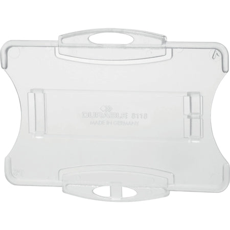 DURABLE 8011/8118 ID Card Holder - Clear Polystyrene - 3.35’’ x 2.13’’ - 10/Box - Badges & Supplies
