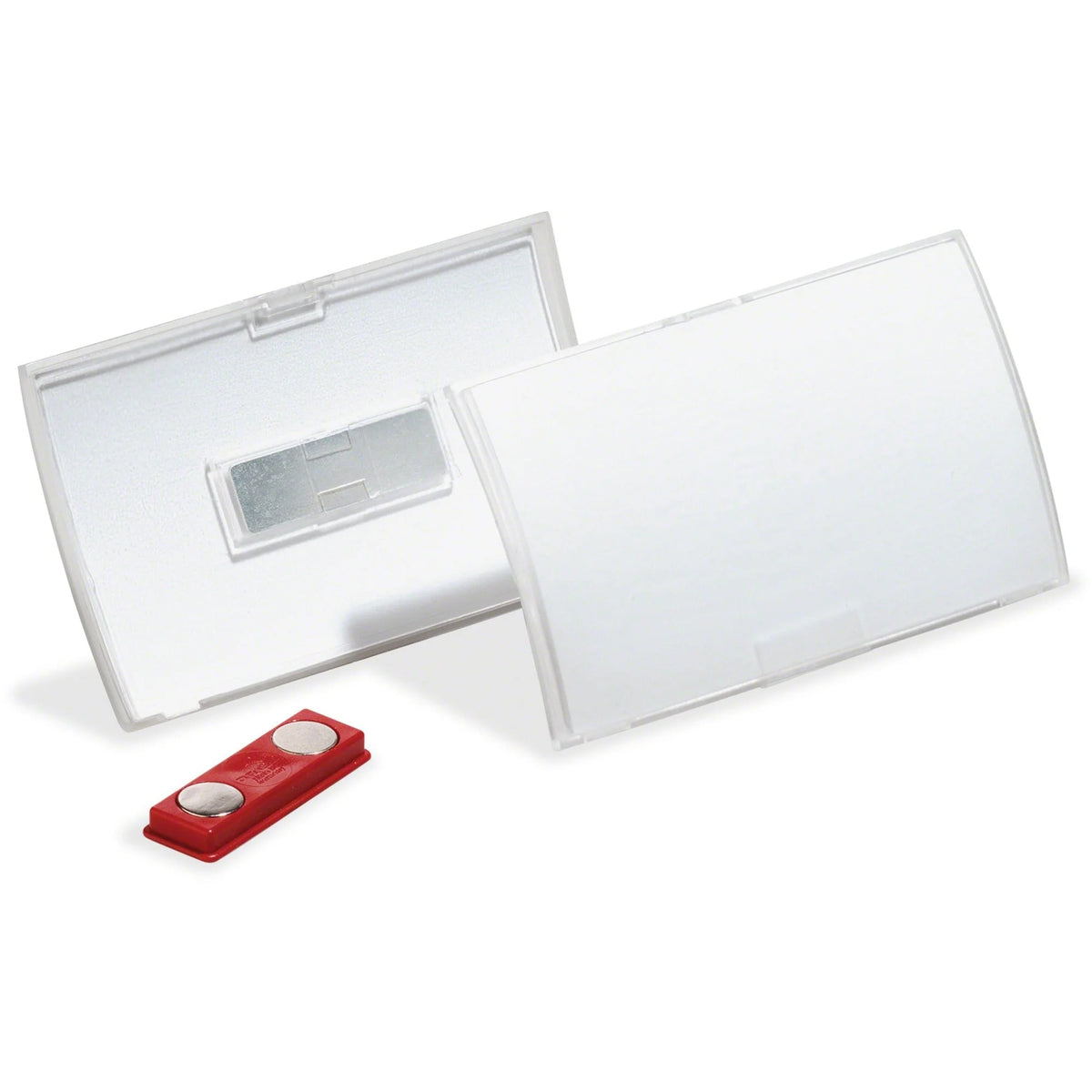 DURABLE Click Fold Magnet Badge Holder - Clear - 10 Pack - ID Badges & Supplies
