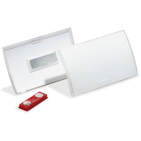 DURABLE Click Fold Magnet Badge Holder - Clear - 10 Pack - ID Badges & Supplies