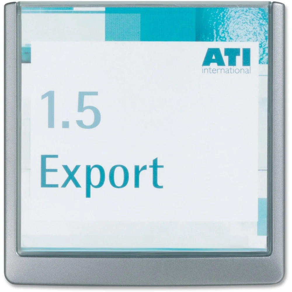 DURABLE CLICK SIGN Holder: Interior Wall Display - 6.8’’ x 6.9’’ - Acrylic & Plastic - Signs Nameplates