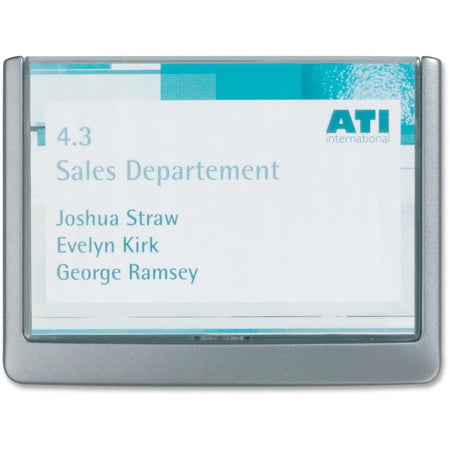 DURABLE CLICK SIGN Holder: Interior Wall Mountable - 5.9’’ x 5.1’’ - Acrylic & Plastic - Signs Nameplates