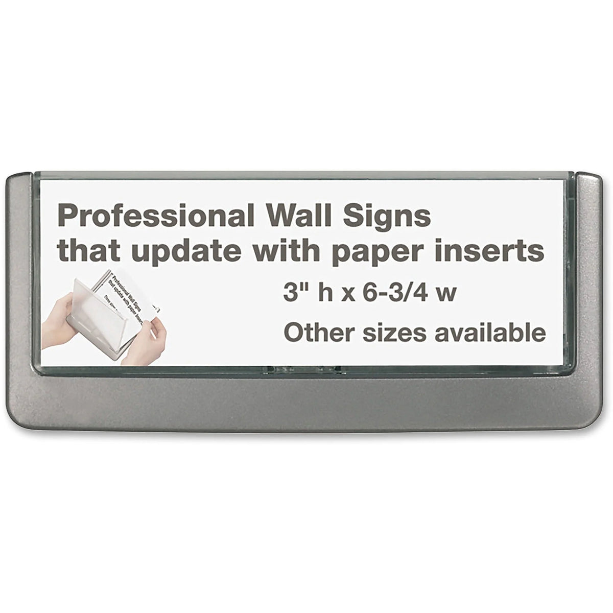 DURABLE Click Sign: Rectangular Wall/Door Mountable Plastic Sign 6.8’’ x 3’’ 0.6’’ - Signs & Nameplates