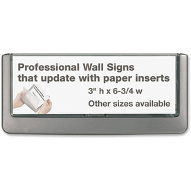 DURABLE Click Sign: Rectangular Wall/Door Mountable Plastic Sign 6.8’’ x 3’’ 0.6’’ - Signs & Nameplates