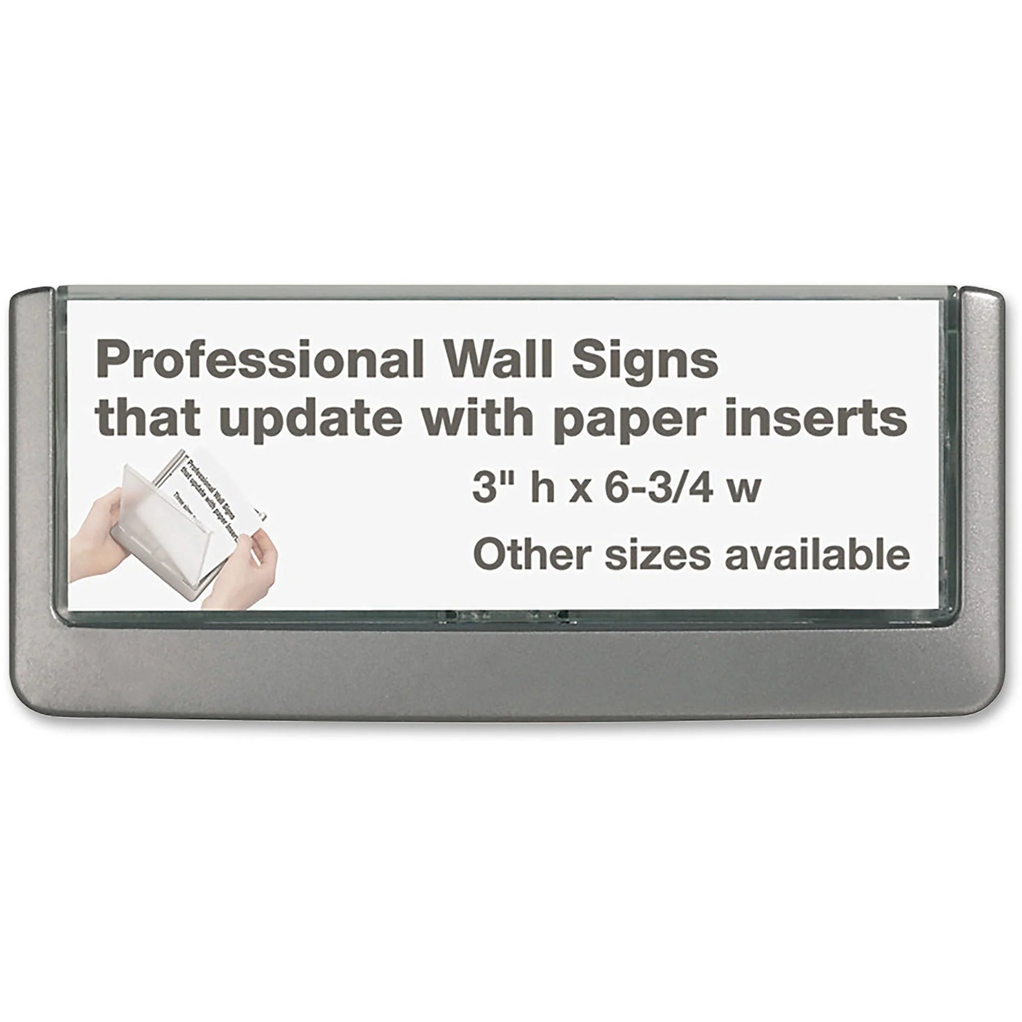 DURABLE Click Sign: Rectangular Wall/Door Mountable Plastic Sign 6.8’’ x 3’’ 0.6’’ - Signs & Nameplates
