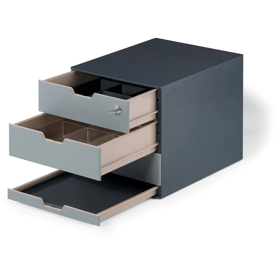 DURABLE COFFEE POINT Caddy - 4 Compartment(s) - Easy to Clean - Transparent - 1 Each - Breakroom Organizers