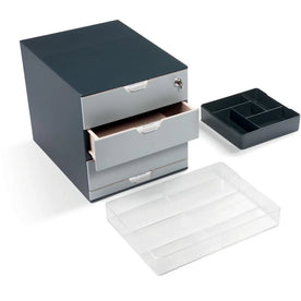 DURABLE COFFEE POINT Caddy - 4 Compartment(s) - Easy to Clean - Transparent - 1 Each - Breakroom Organizers