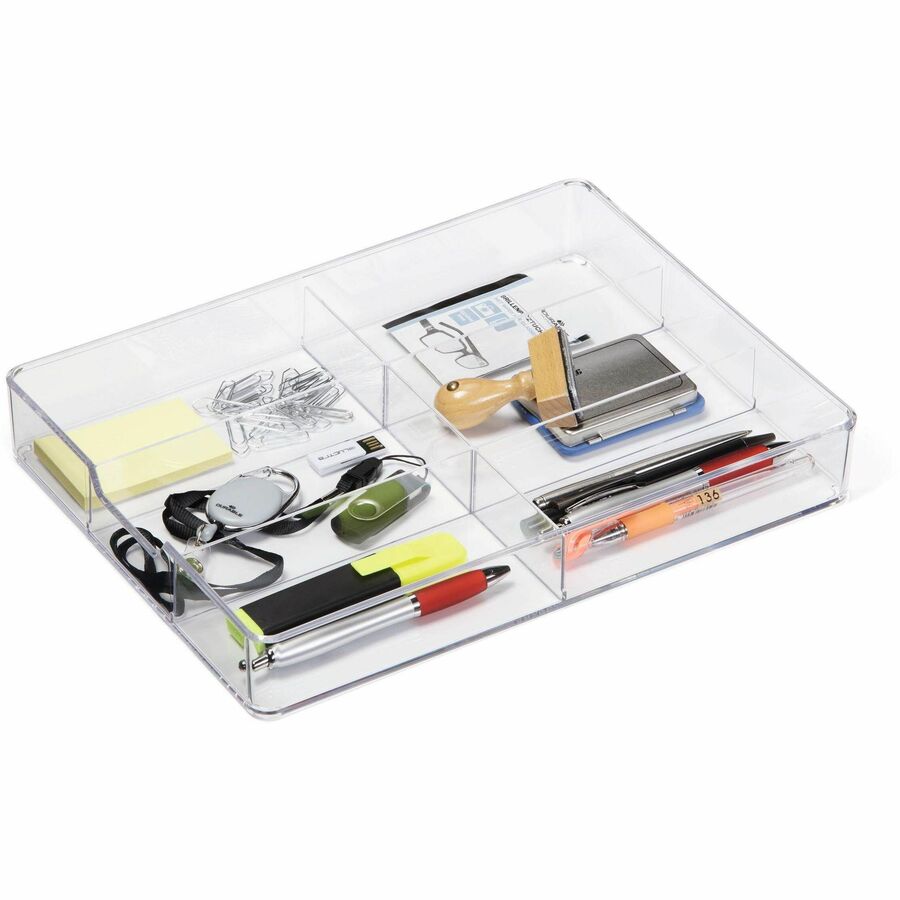 DURABLE COFFEE POINT Caddy - 4 Compartment(s) - Easy to Clean - Transparent - 1 Each - Breakroom Organizers