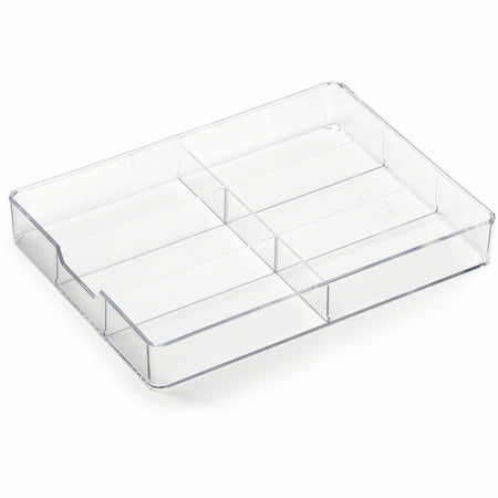 DURABLE COFFEE POINT Caddy - 4 Compartment(s) - Easy to Clean - Transparent - 1 Each - Breakroom Organizers
