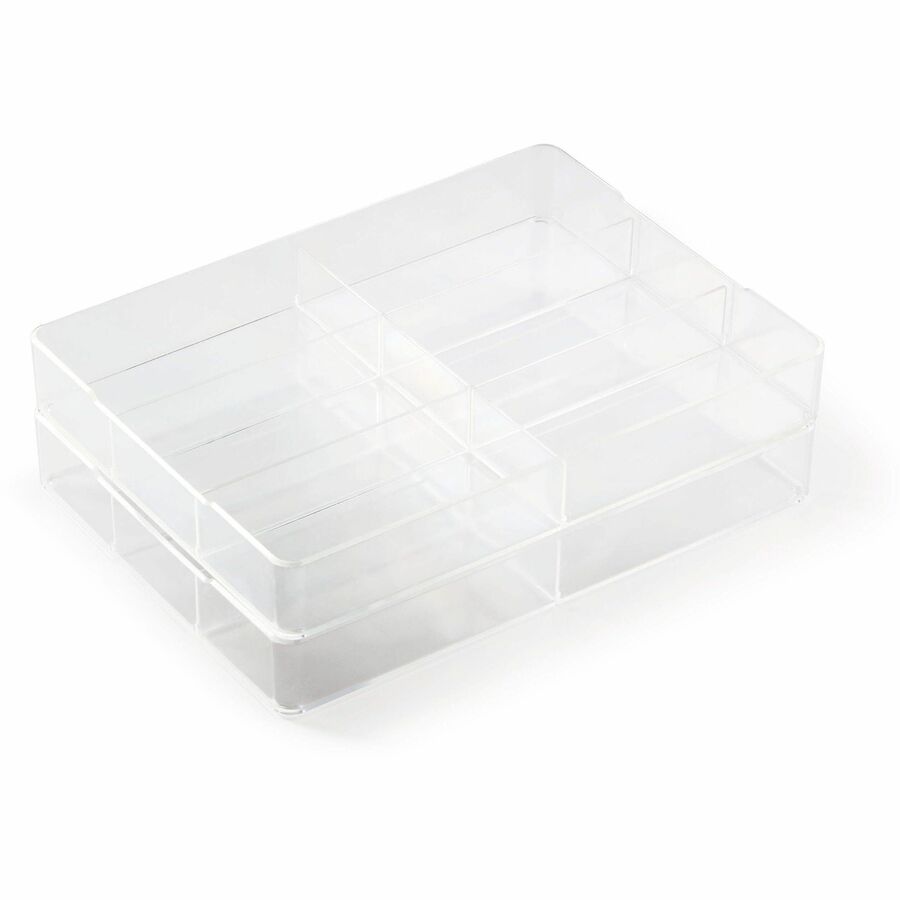 DURABLE COFFEE POINT Caddy - 4 Compartment(s) - Easy to Clean - Transparent - 1 Each - Breakroom Organizers