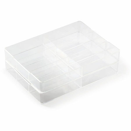 DURABLE COFFEE POINT Caddy - 4 Compartment(s) - Easy to Clean - Transparent - 1 Each - Breakroom Organizers