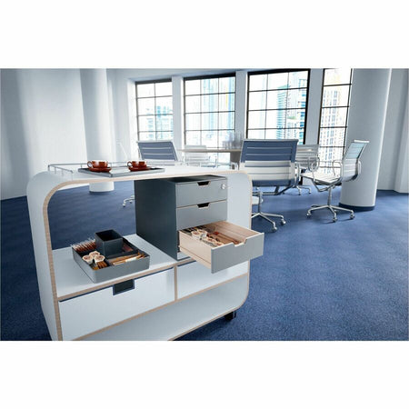 DURABLE COFFEE POINT Caddy - 4 Compartment(s) - Easy to Clean - Transparent - 1 Each - Breakroom Organizers