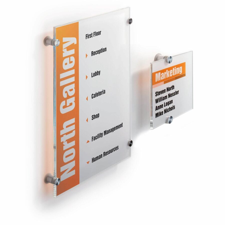 DURABLE Crystal Standoff Interior Wall Sign - Alternate-Image1