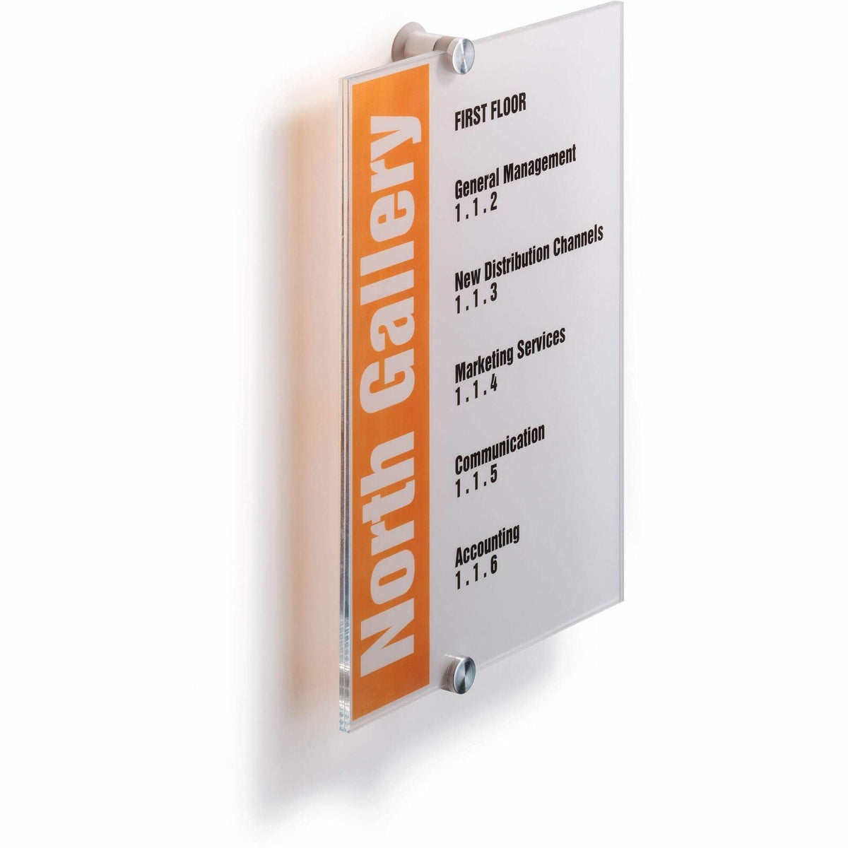DURABLE Crystal Standoff Interior Wall Sign - 2000