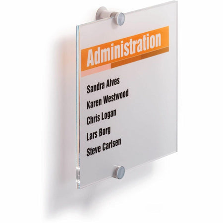DURABLE Crystal Standoff Interior Wall Sign - 2000
