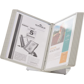 DURABLE Desk Reference System: 10-Panel Desktop Sleeves for Letter Media - Catalog Racks/Reference Display