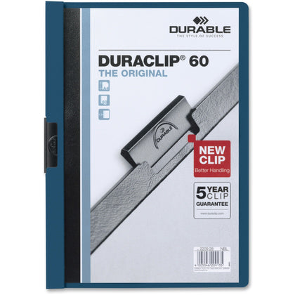 DURABLE DURACLIP Letter Report Cover: 8 1/2’’ x 11’’ 60 Sheets Capacity - Covers
