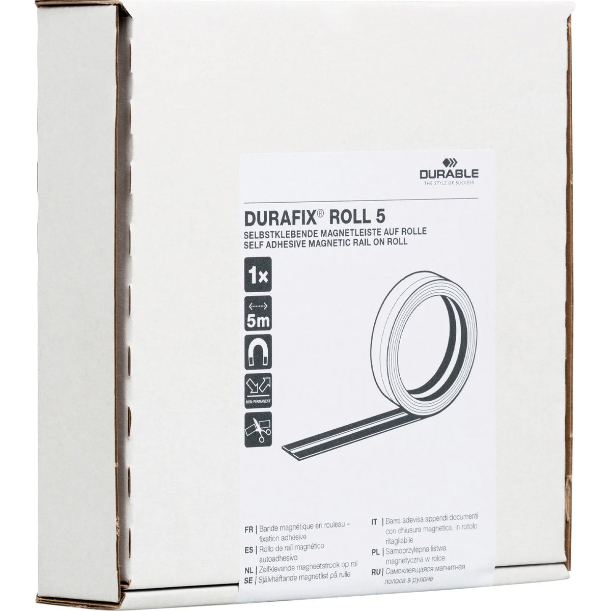 DURABLE DURAFIX Roll: Silver Adhesive Tape - 1 Box - Magnetic
