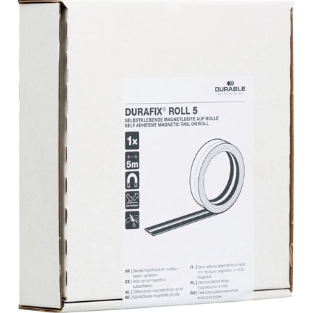 DURABLE DURAFIX Roll: Silver Adhesive Tape - 1 Box - Magnetic