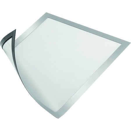 DURABLE DURAFRAME Document Frame: Silver Sturdy Magnetic - 2 Pack - Signs & Nameplates