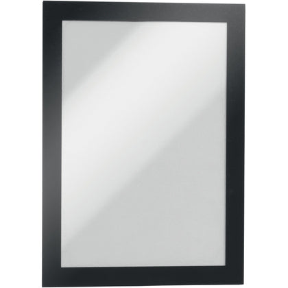 DURABLE Duraframe Half Letter Frames - Self-adhesive & Magnetic - Black (2/Pack) - Signs Nameplates