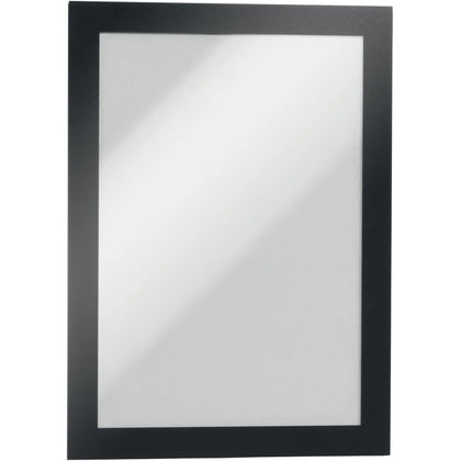 DURABLE Duraframe Half Letter Frames - Self-adhesive & Magnetic - Black (2/Pack) - Signs Nameplates