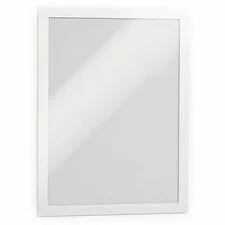 DURABLE DURAFRAME Letter 8-1/2’’ x 11’’ White - 2 PK - 9.50’’ 12’’ Frame Size - Portrait Landscape - Magnetic Sturdy