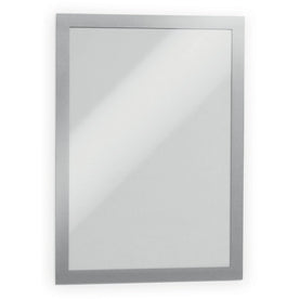 DURABLE Duraframe Magnetic Frame - 11’’ x 8.50’’ - Self-adhesive & - Silver - 2 Pack - Signs Nameplates
