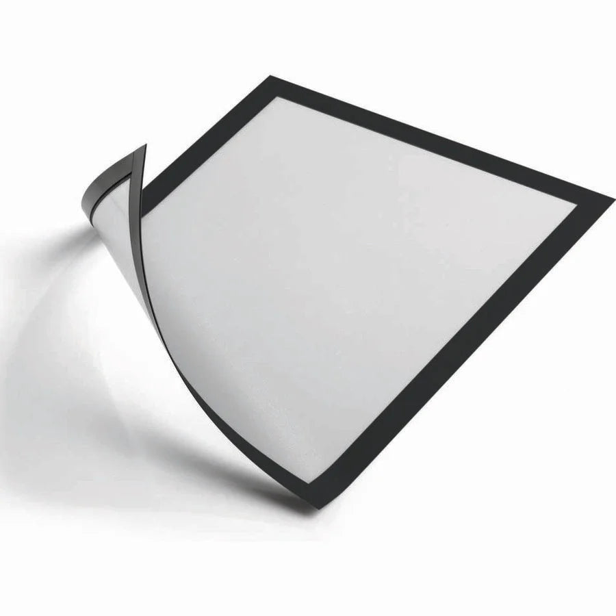 DURABLE DURAFRAME Magnetic Frame - 5.50’’ x 8.50’’ - Anti-glare Sturdy - Black (2 Pack) - Signs & Nameplates