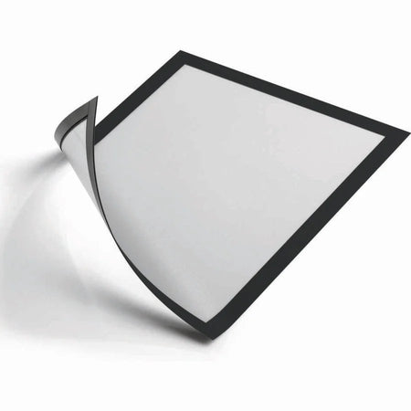 DURABLE DURAFRAME Magnetic Frame - 5.50’’ x 8.50’’ - Anti-glare Sturdy - Black (2 Pack) - Signs & Nameplates
