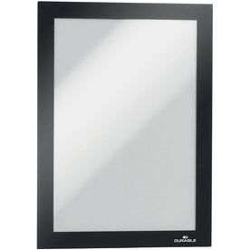 DURABLE DURAFRAME Magnetic Frame - 5.50’’ x 8.50’’ - Anti-glare Sturdy - Black (2 Pack) - Signs & Nameplates