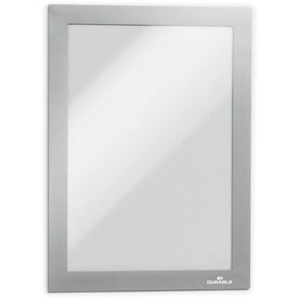 DURABLE DURAFRAME Magnetic Frame - 5.50’’ x 8.50’’ - Silver - 2 Pack - Signs & Nameplates