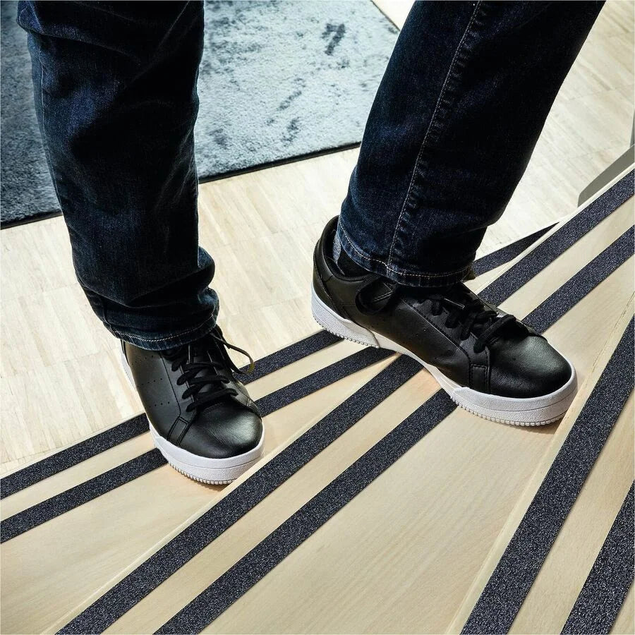 DURABLE GRIP Anti-Slip Tape: 16.40 yd Length x 0.98’’ Width - Black - Abrasion Resistant - Safety Tape