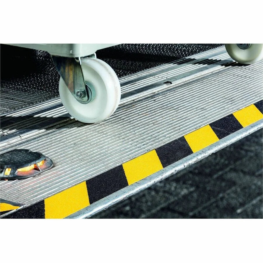 DURABLE GRIP+ Anti-Slip Tape: 16.40 yd Length x 1.97’’ Width - Yellow/Black - Abrasion & Slip Resistant - Safety Tape