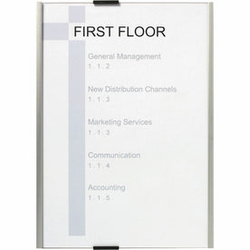 DURABLE Info Sign A4 Size - Wall/Door Mountable - Anti-glare - Silver - Signs & Nameplates