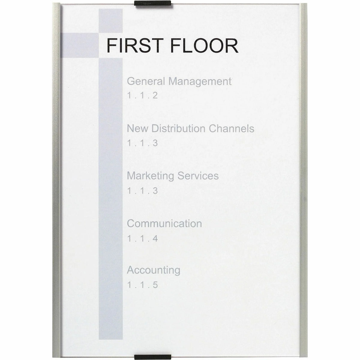 DURABLE Info Sign A4 Size - Wall/Door Mountable - Anti-glare - Silver - Signs & Nameplates