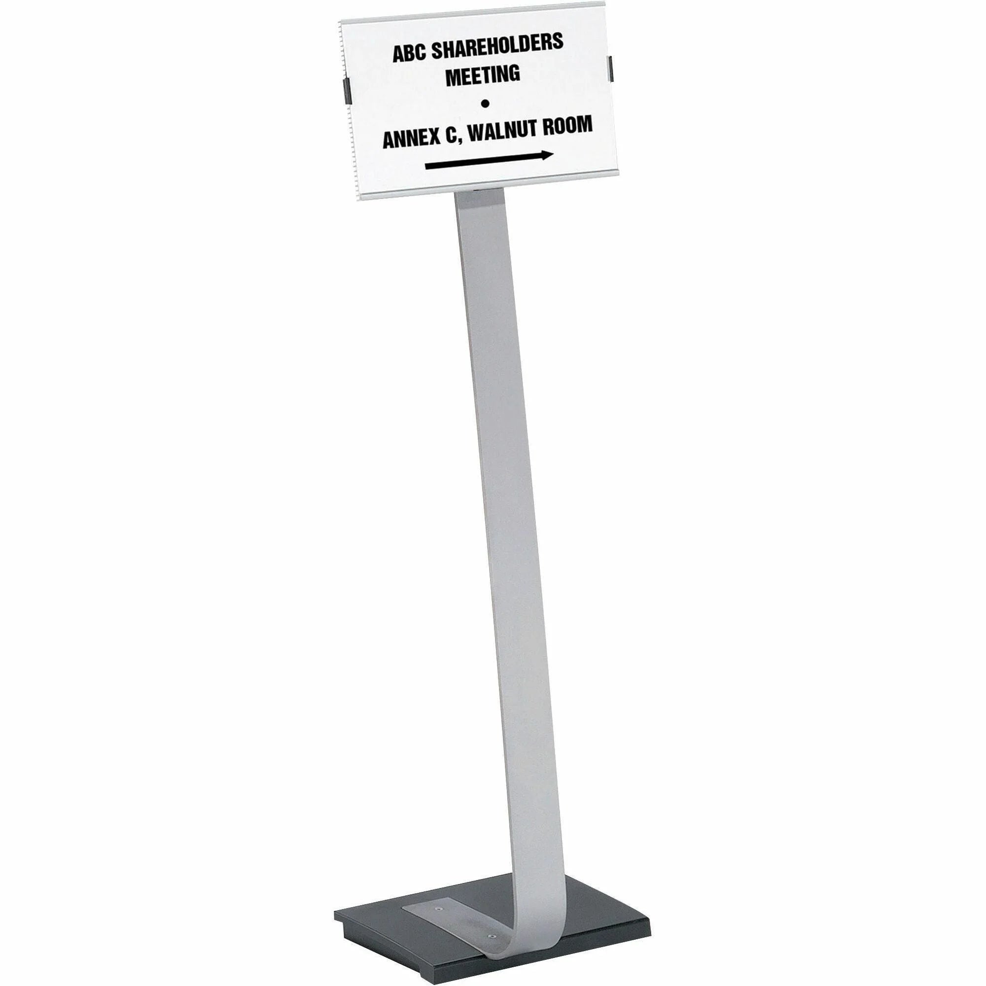 DURABLE Info Sign Duo Floor Stand: 46.50’’ Height x 11’’ Width - Aluminum - Signs & Nameplates