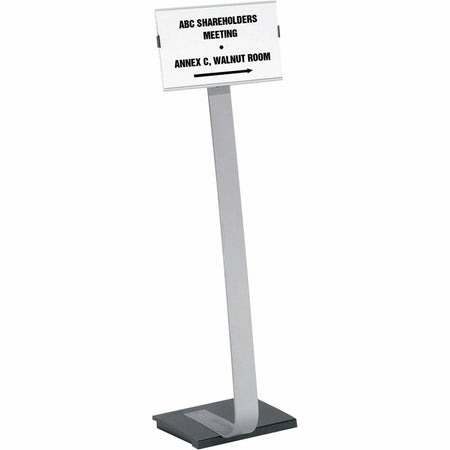 DURABLE Info Sign Duo Floor Stand: 46.50’’ Height x 11’’ Width - Aluminum - Signs & Nameplates