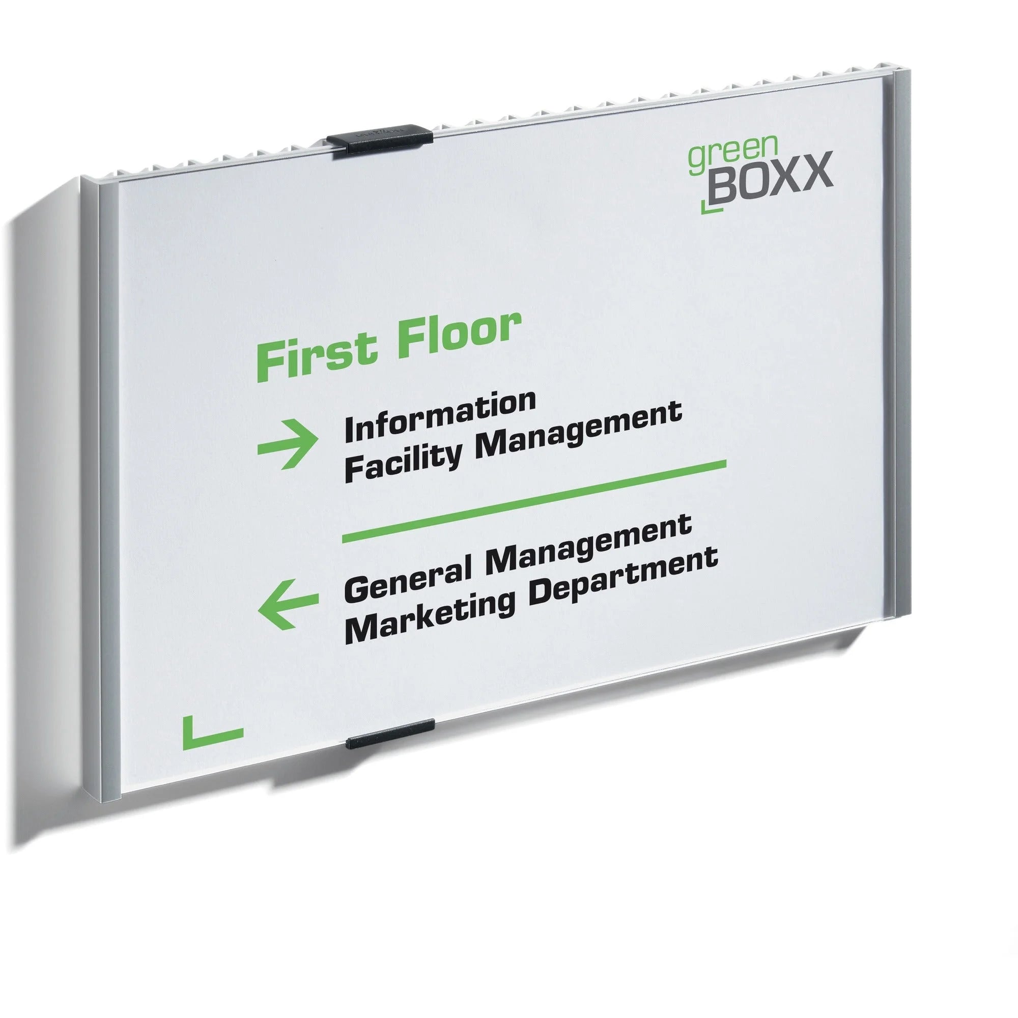 DURABLE Information Sign: 8.5’’ x 11.9’’ Rectangular Door/Wall Sign - Silver - Signs & Nameplates