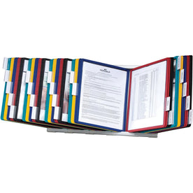 DURABLE InstaView Desktop Reference System: 10-Panel Letter Size Support - Expandable - Catalog Racks/Reference Display