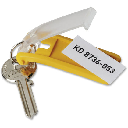 DURABLE Label Window Key Tags: Assorted Colors - 24 Pack - Tags