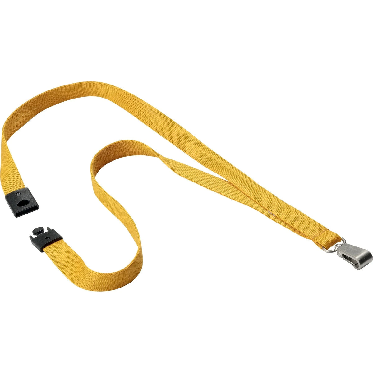 DURABLE Premium Textile Lanyard in Ochre - Pack of 10 - ID Badges & Supplies
