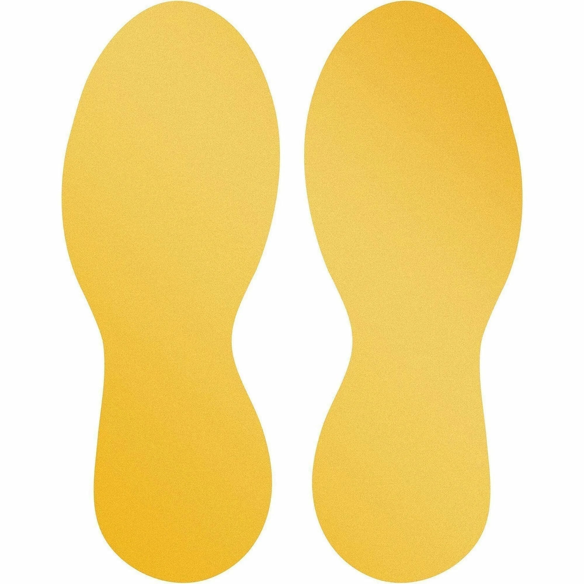 DURABLE Safety Floor Footprint Shapes - Slip Resistant Yellow Markings - Tape