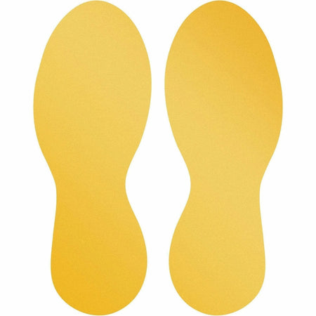 DURABLE Safety Floor Footprint Shapes - Slip Resistant Yellow Markings - Tape