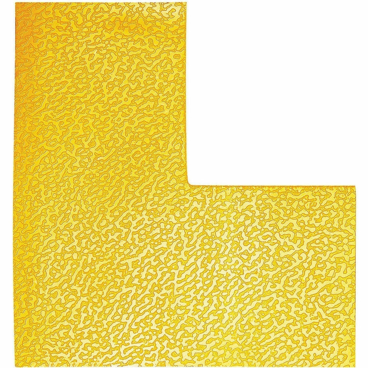 DURABLE Safety Floor Marking Shapes: L-shaped 3.9’’ - Yellow Plastic - 10/Pack - Tape