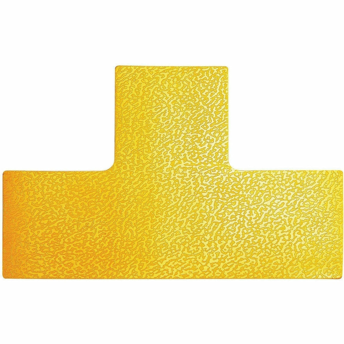DURABLE Safety Floor Marking T Shapes - Slip Resistant Yellow Plastic - 10 Pack - Tape
